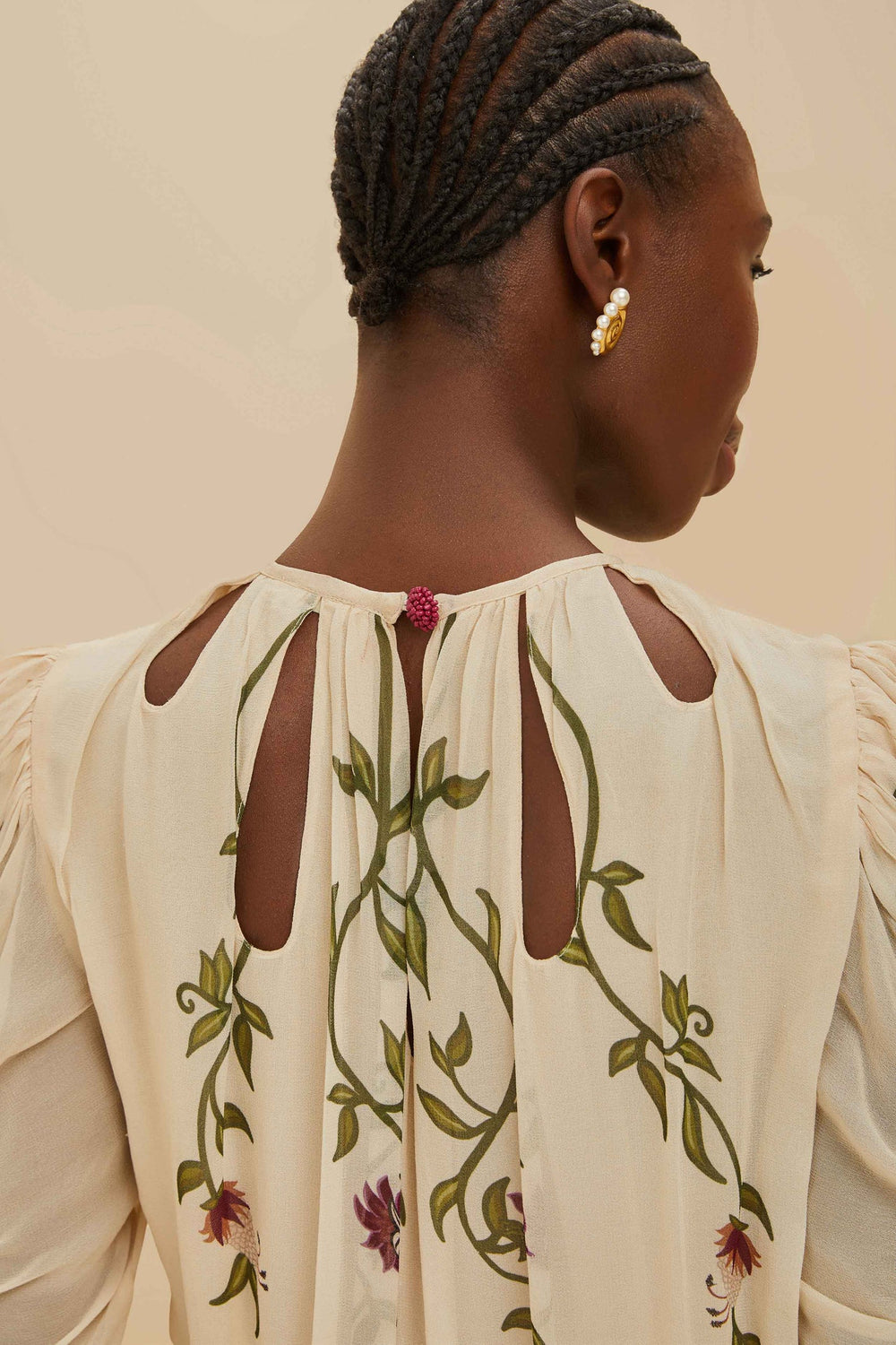 Multicolor Romantic Nature Long Sleeve Maxi Dress | FARM Rio US