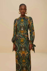 Black Jaipur LENZING™ ECOVERO™ Viscose Maxi Dress | FARM Rio On Sale