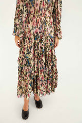 Pink Blurred Tiny Flowers Long Sleeve Maxi Dress | FARM Rio | FARM Rio For Sale