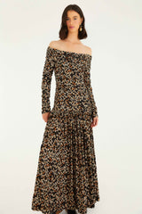 Black Tiny Flowers Long Sleeve Maxi Dress | FARM Rio | FARM Rio Online