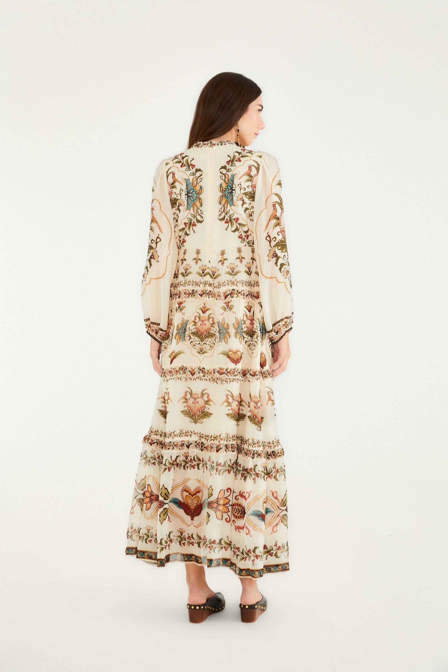 Cream Majestic Hearts Maxi Dress | FARM Rio | FARM Rio On Sale