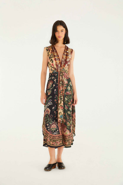 Mixed Winter Garden Lenzing™ Ecovero™ Viscose Sleeveless Maxi Dress | FARM Rio | FARM Rio For Sale