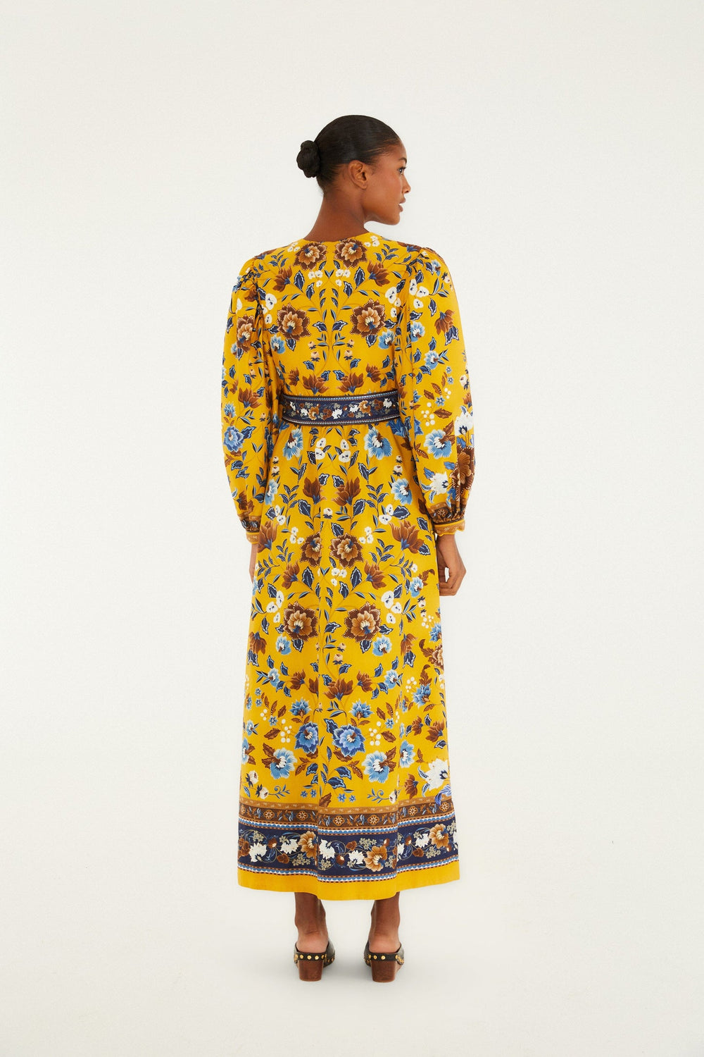 Yellow Flowering Garden Tree Organic Cotton Maxi Dress | FARM Rio | FARM Rio Online