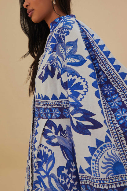 Off-White Flora Tapestry Lenzing™ Ecovero™ Euroflax™ Maxi Dress | FARM Rio On Sale