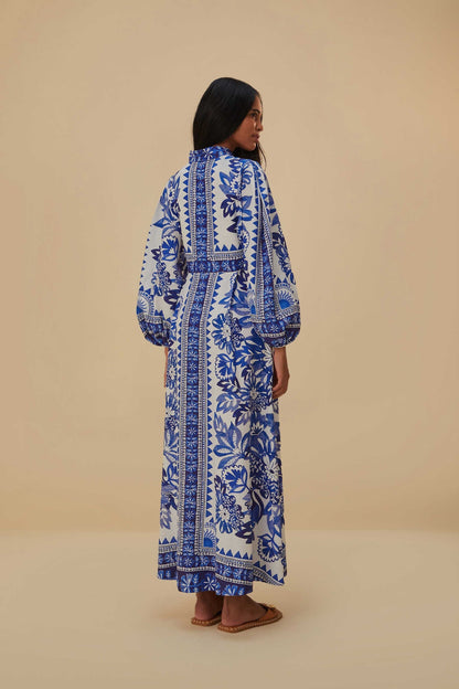 Off-White Flora Tapestry Lenzing™ Ecovero™ Euroflax™ Maxi Dress | FARM Rio On Sale