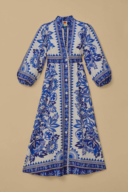 Off-White Flora Tapestry Lenzing™ Ecovero™ Euroflax™ Maxi Dress | FARM Rio On Sale