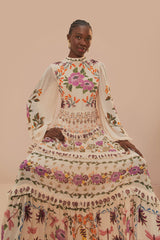 Cream Winter Garden Ruffle Maxi Dress | FARM Rio Near Me