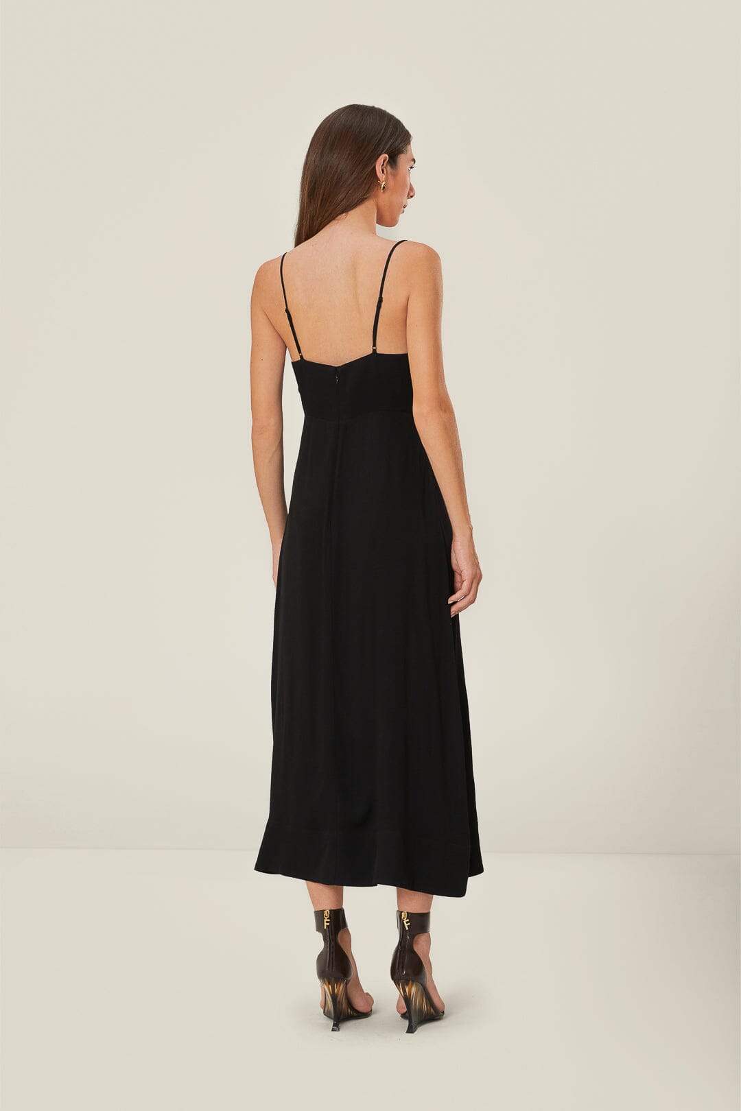 Black Flowered Bust Midi Dress | FARM Rio Near Me