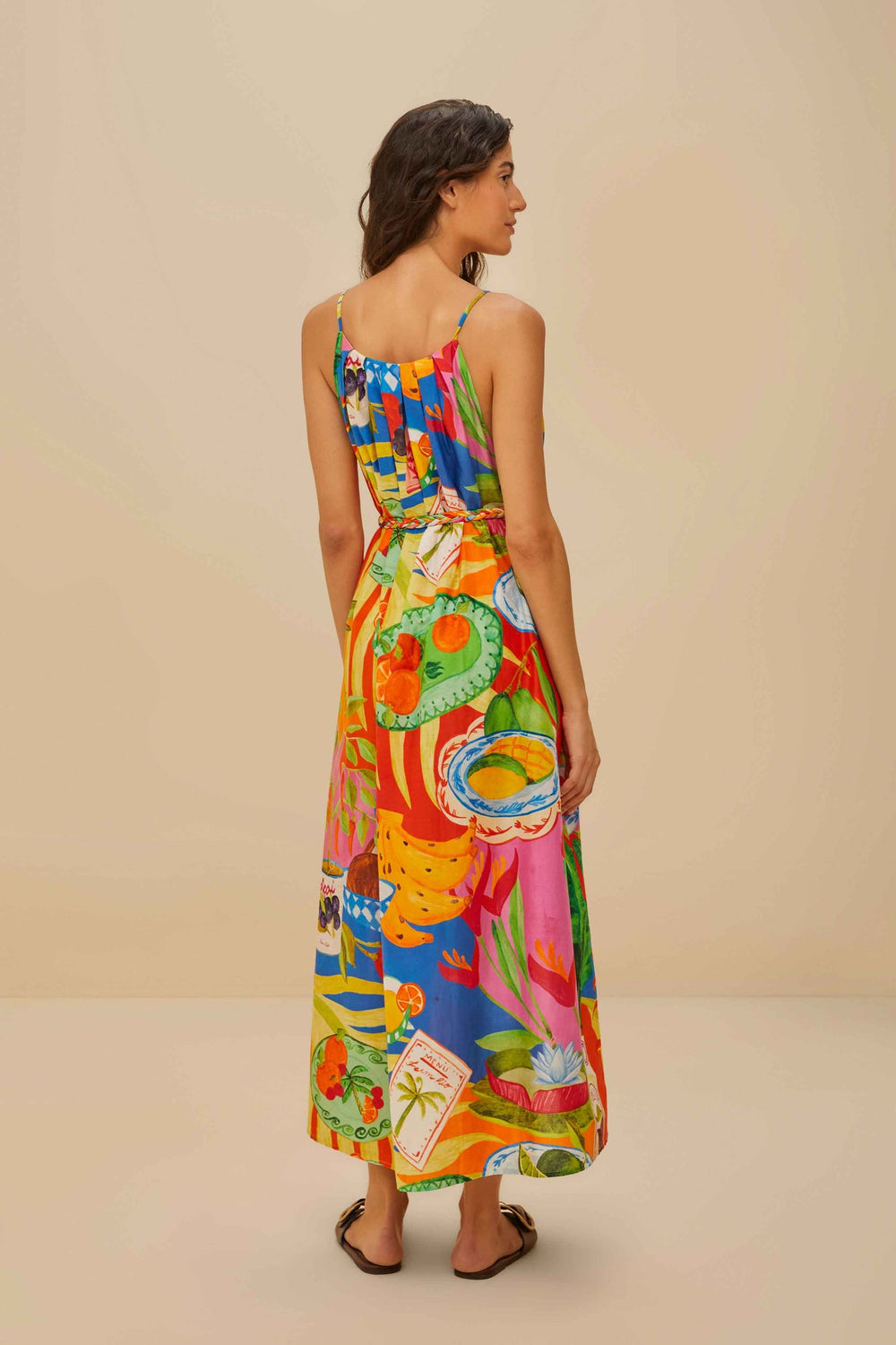 Multicolor Summer Picnic Midi Dress | FARM Rio On Sale