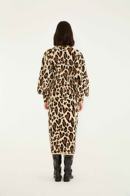 Leopard Print Knit Midi Dress | FARM Rio | FARM Rio US