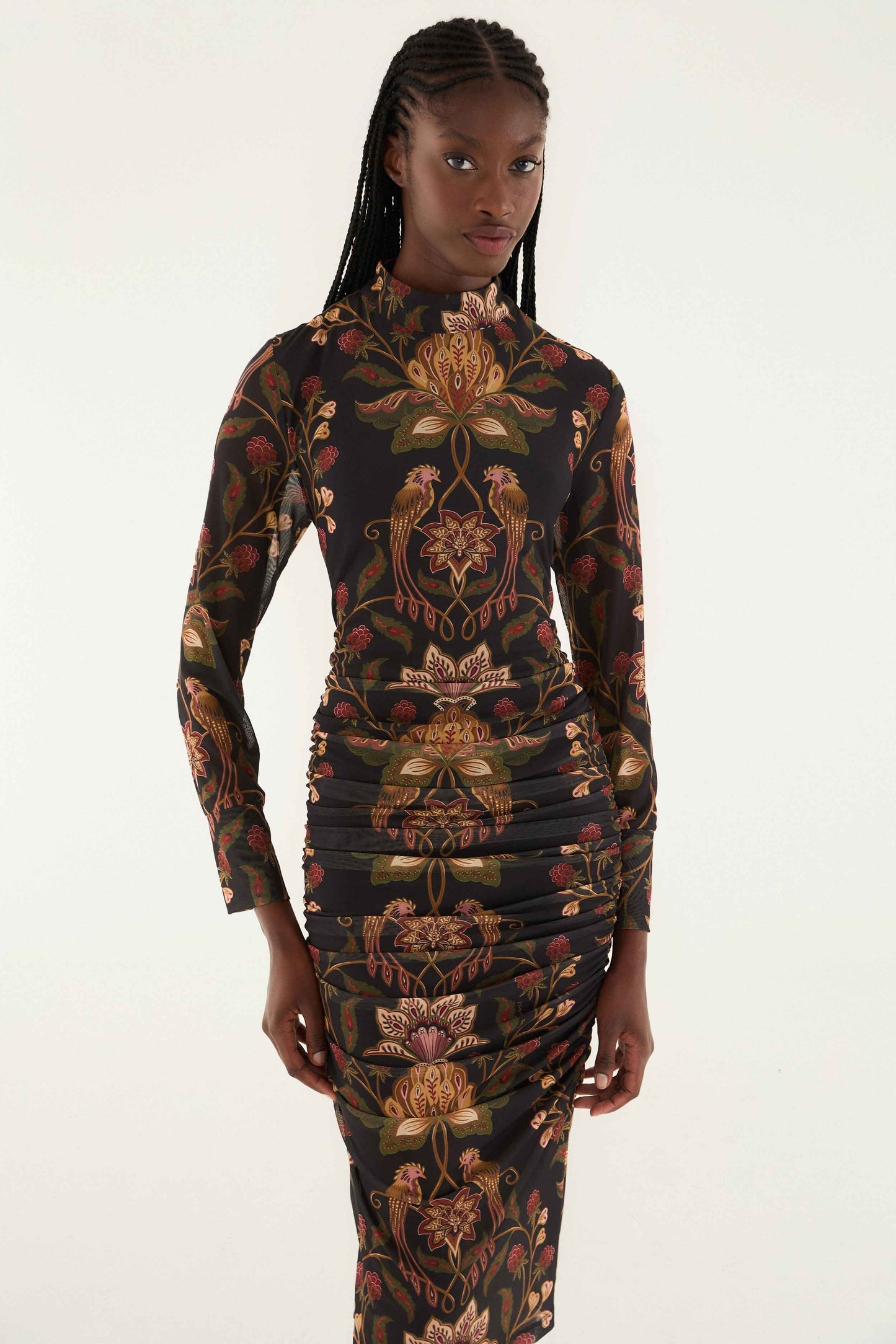Black Berry Garden Tulle Midi Dress | FARM Rio | FARM Rio On Sale