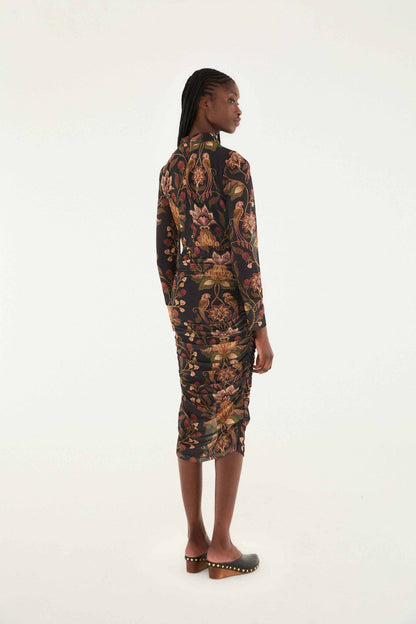 Black Berry Garden Tulle Midi Dress | FARM Rio | FARM Rio On Sale