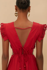 Red Butterfly Cut-Out Midi Dress | FARM Rio Discount