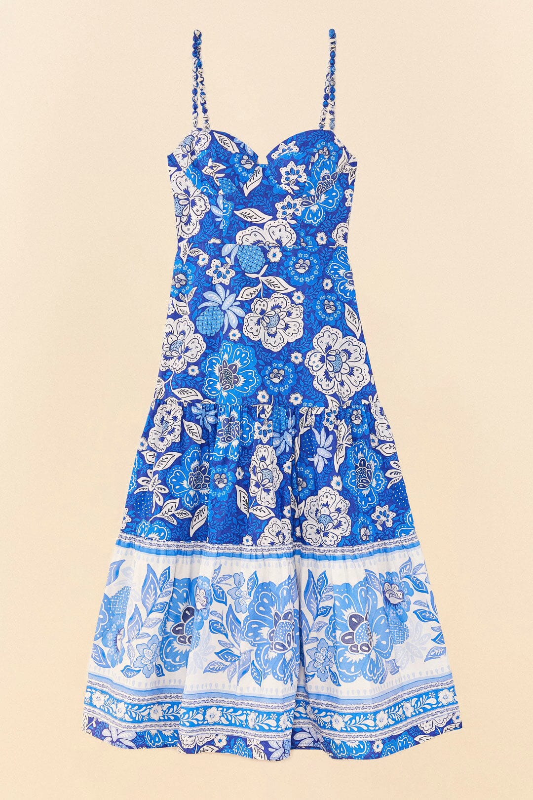 Blue Full Of Flowers Organic Cotton Midi Dress | FARM Rio Near Me
