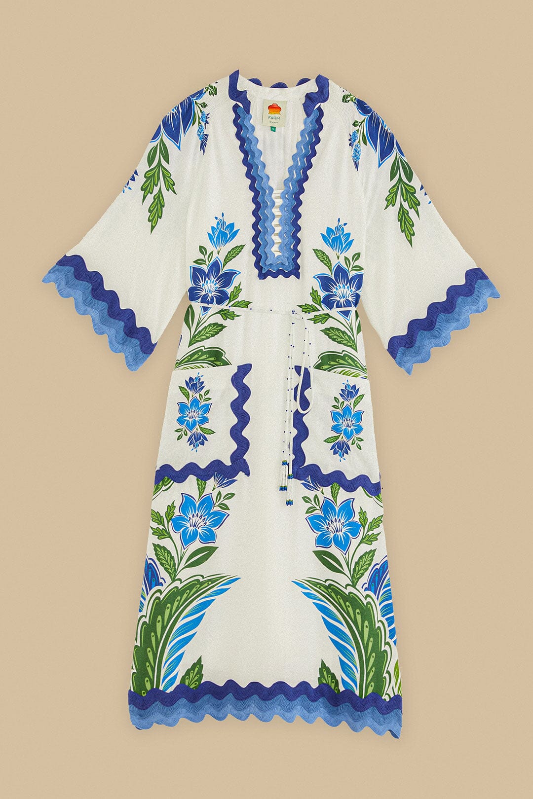Off-White Tropicance Tunic LENZING™ ECOVERO™ Euroflax™ Midi Dress | FARM Rio Outlet