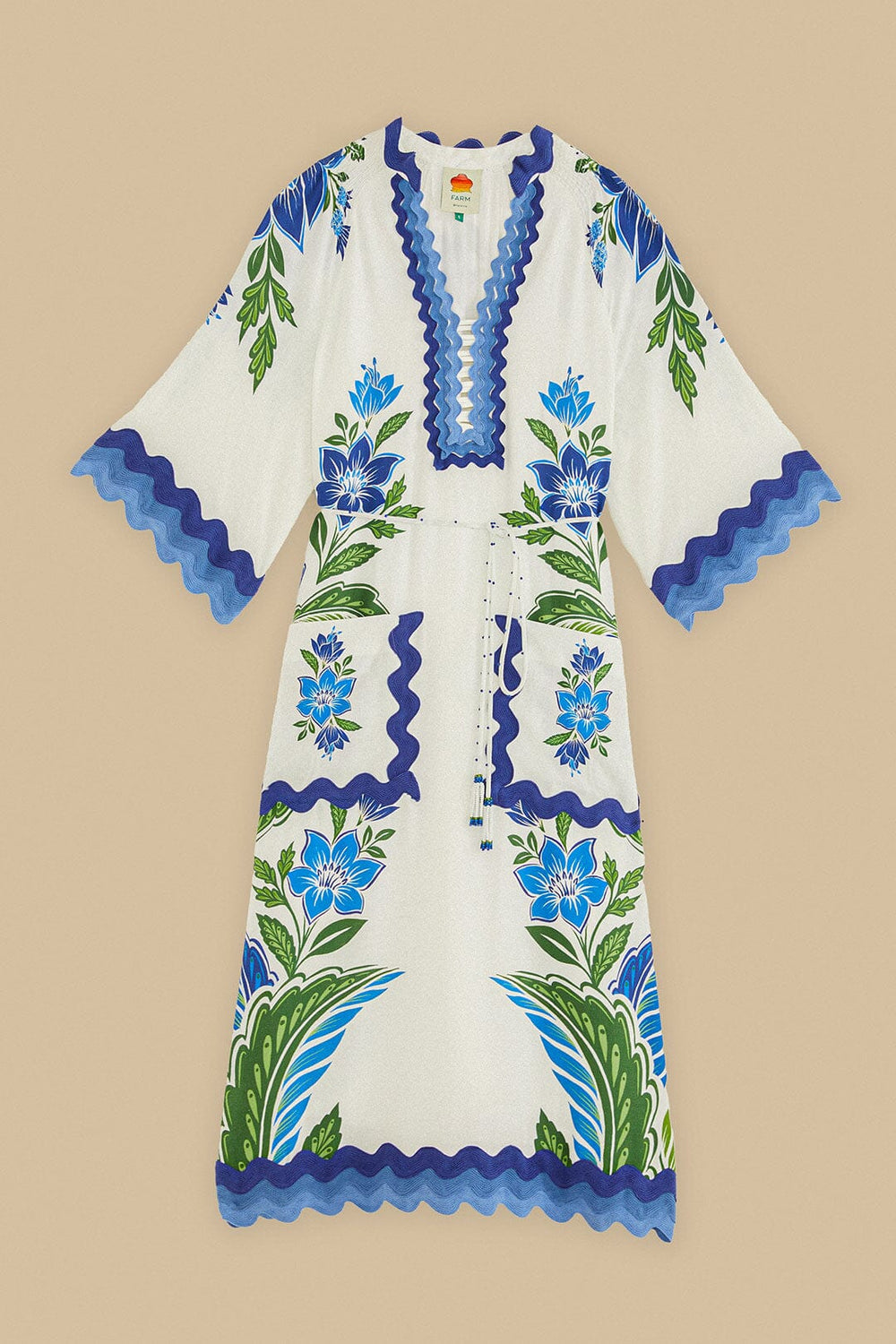 Off-White Tropicance Tunic LENZING™ ECOVERO™ Euroflax™ Midi Dress | FARM Rio Outlet