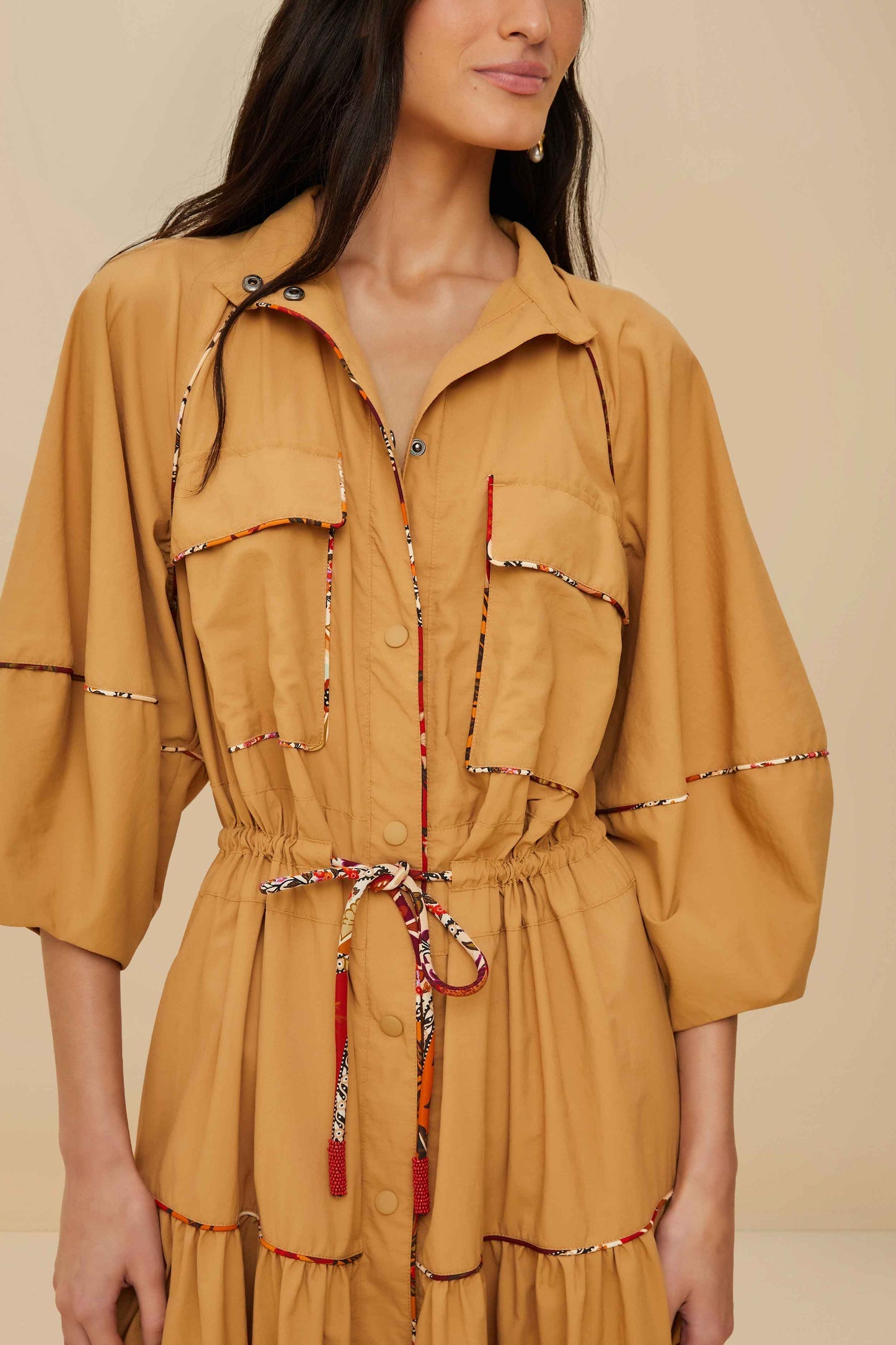 Caramel Chemise Midi Dress | FARM Rio For Sale