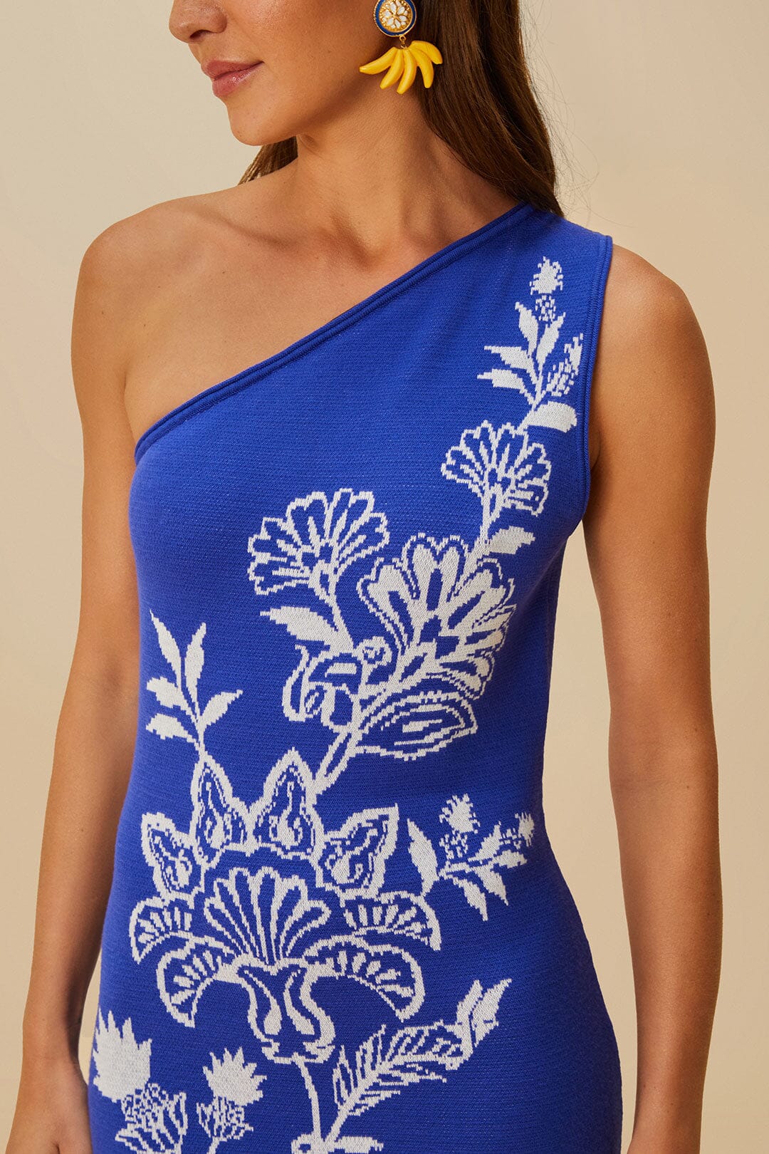 Blue Porcelain Garden Knit Midi Dress | FARM Rio