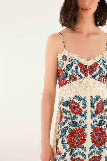 Sand Francesca Midi Dress | FARM Rio | FARM Rio Online