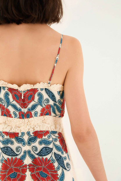 Sand Francesca Midi Dress | FARM Rio | FARM Rio Online