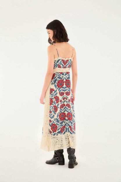 Sand Francesca Midi Dress | FARM Rio | FARM Rio Online