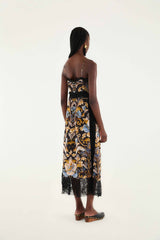Black Flowerful Garden Midi Dress | FARM Rio | FARM Rio Discount