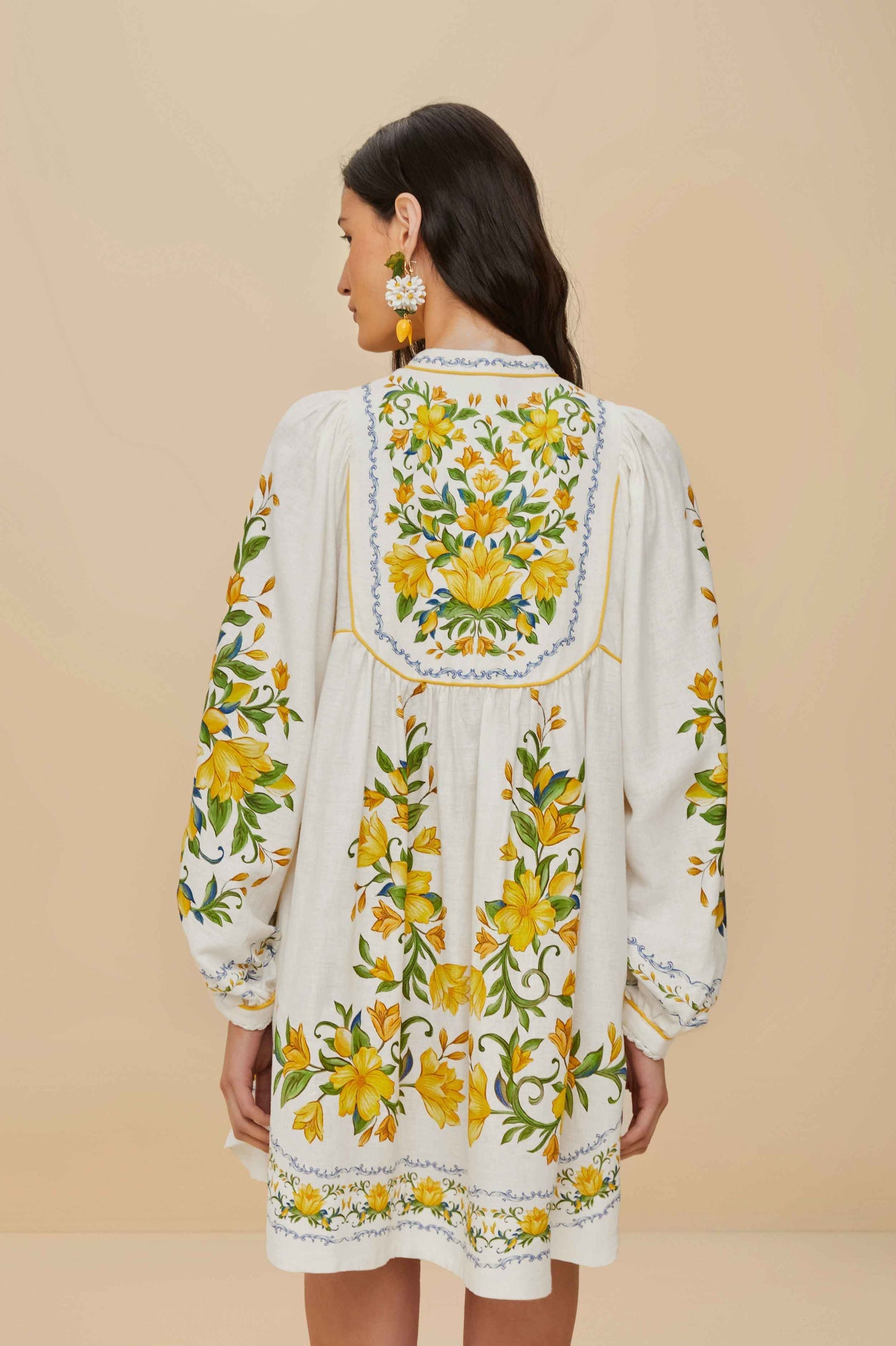 Off-White Sicily LENZING™ ECOVERO™ Euroflax™ Mini Dress | FARM Rio For Sale
