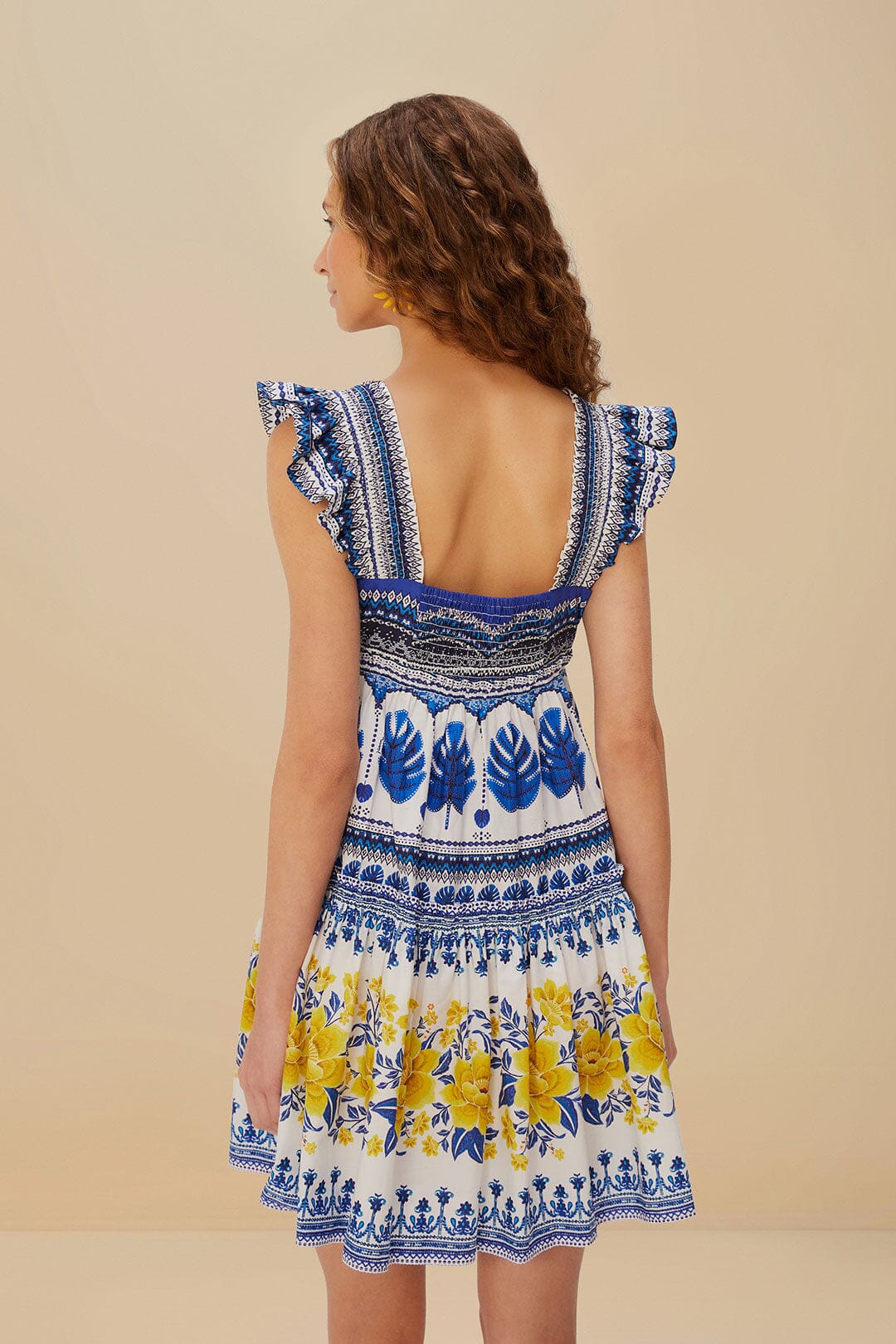 Off-White Zuli Organic Cotton Mini Dress | FARM Rio US