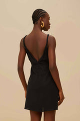 Black And White Rose LENZING™ ECOVERO™ Euroflax™ Mini Dress | FARM Rio Discount