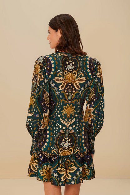 Black Jaipur LENZING™ ECOVERO™ Viscose Mini Dress | FARM Rio Discount