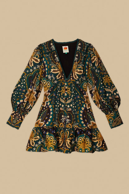 Black Jaipur LENZING™ ECOVERO™ Viscose Mini Dress | FARM Rio Discount