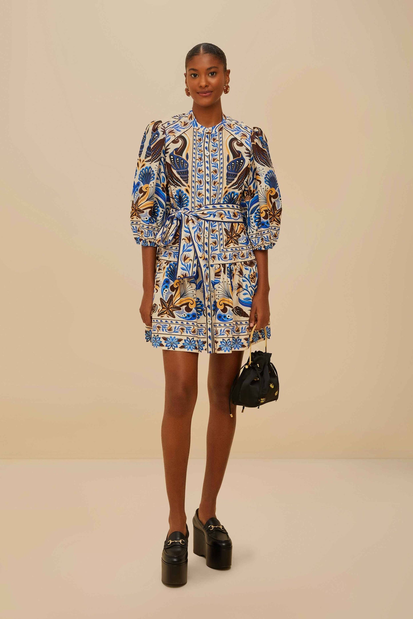 Sand Nature Land Organic Cotton Mini Dress | FARM Rio