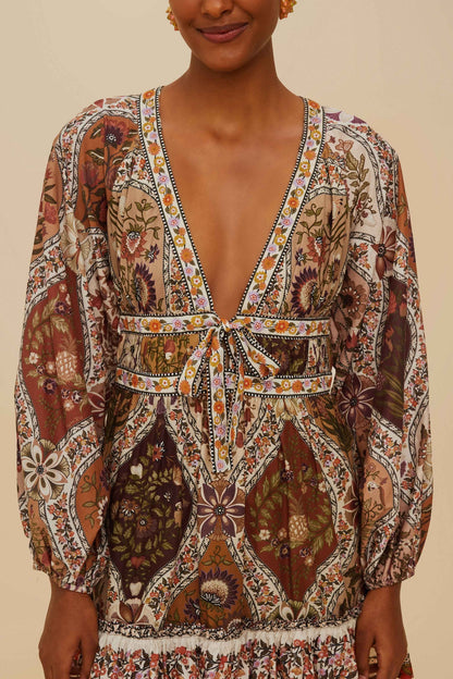 Multicolor Romantic Nature Mini Dress | FARM Rio On Sale