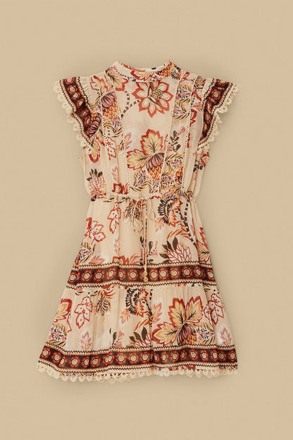 Sand Aura Floral Mini Dress | FARM Rio For Sale
