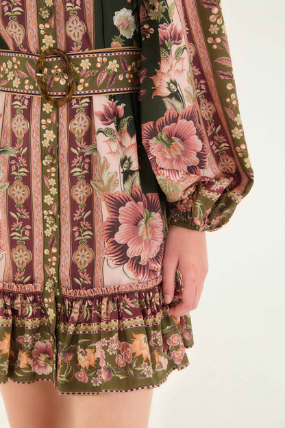 Green Flowering Garden Tree Mini Dress | FARM Rio | FARM Rio Outlet