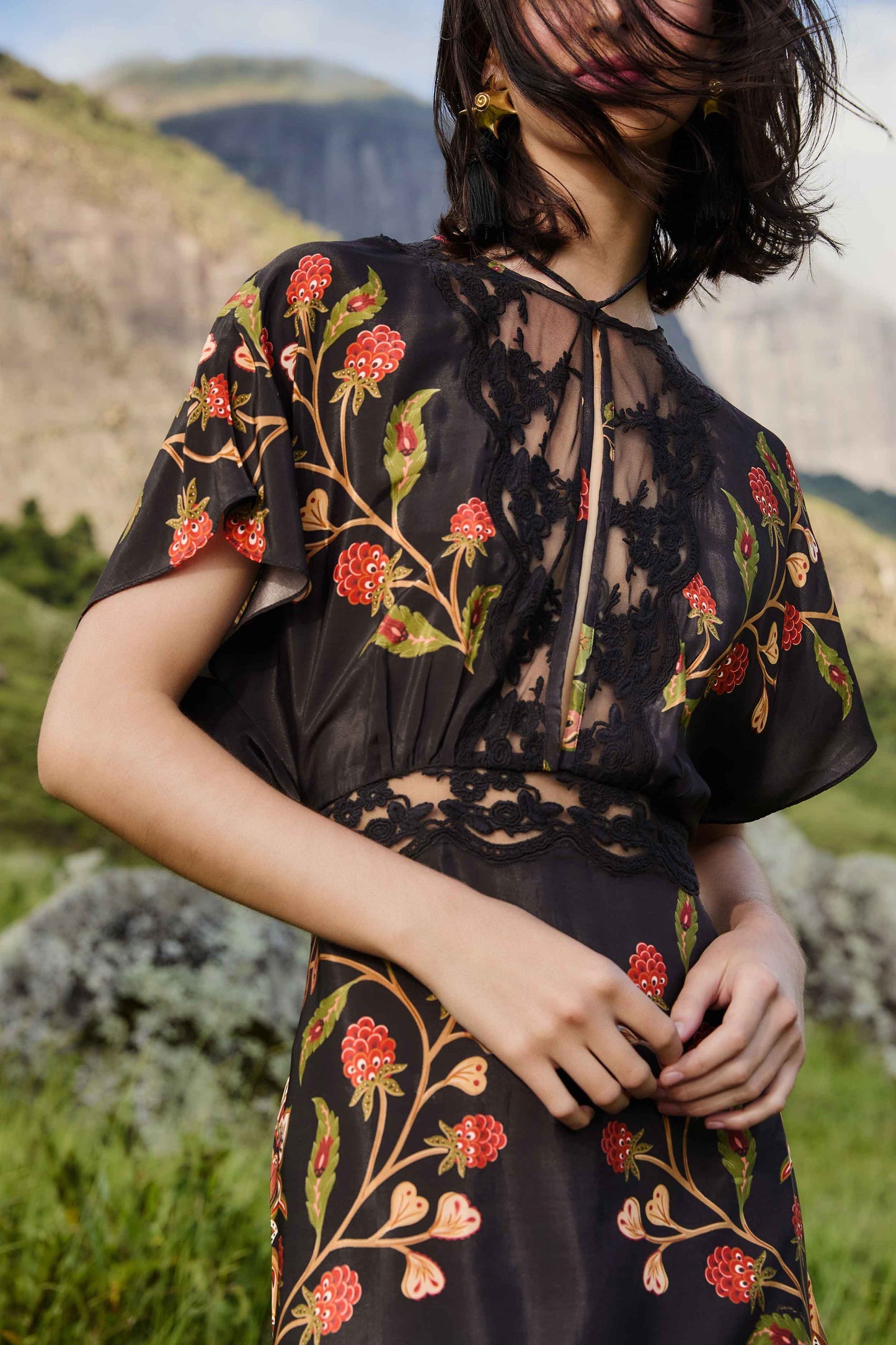 Black Berry Garden Mini Dress | FARM Rio | FARM Rio For Sale