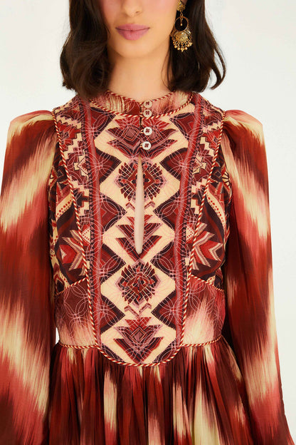 Red Amanda Stripes Tapestry Quilted Mini Dress | FARM Rio | FARM Rio US