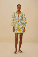 Off-White Sicily LENZING™ ECOVERO™ Euroflax™ Mini Dress | FARM Rio Near Me