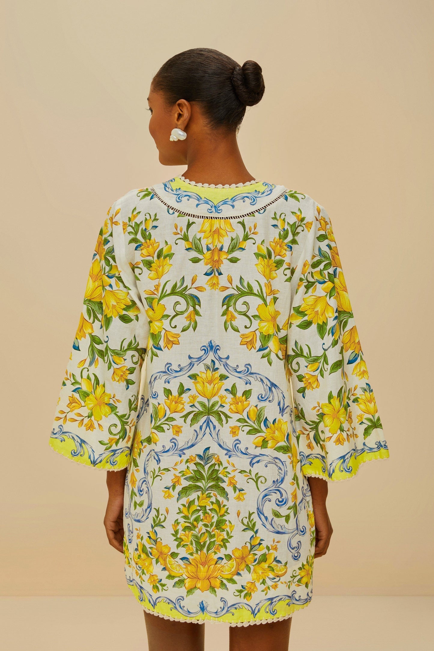 Off-White Sicily LENZING™ ECOVERO™ Euroflax™ Mini Dress | FARM Rio Near Me