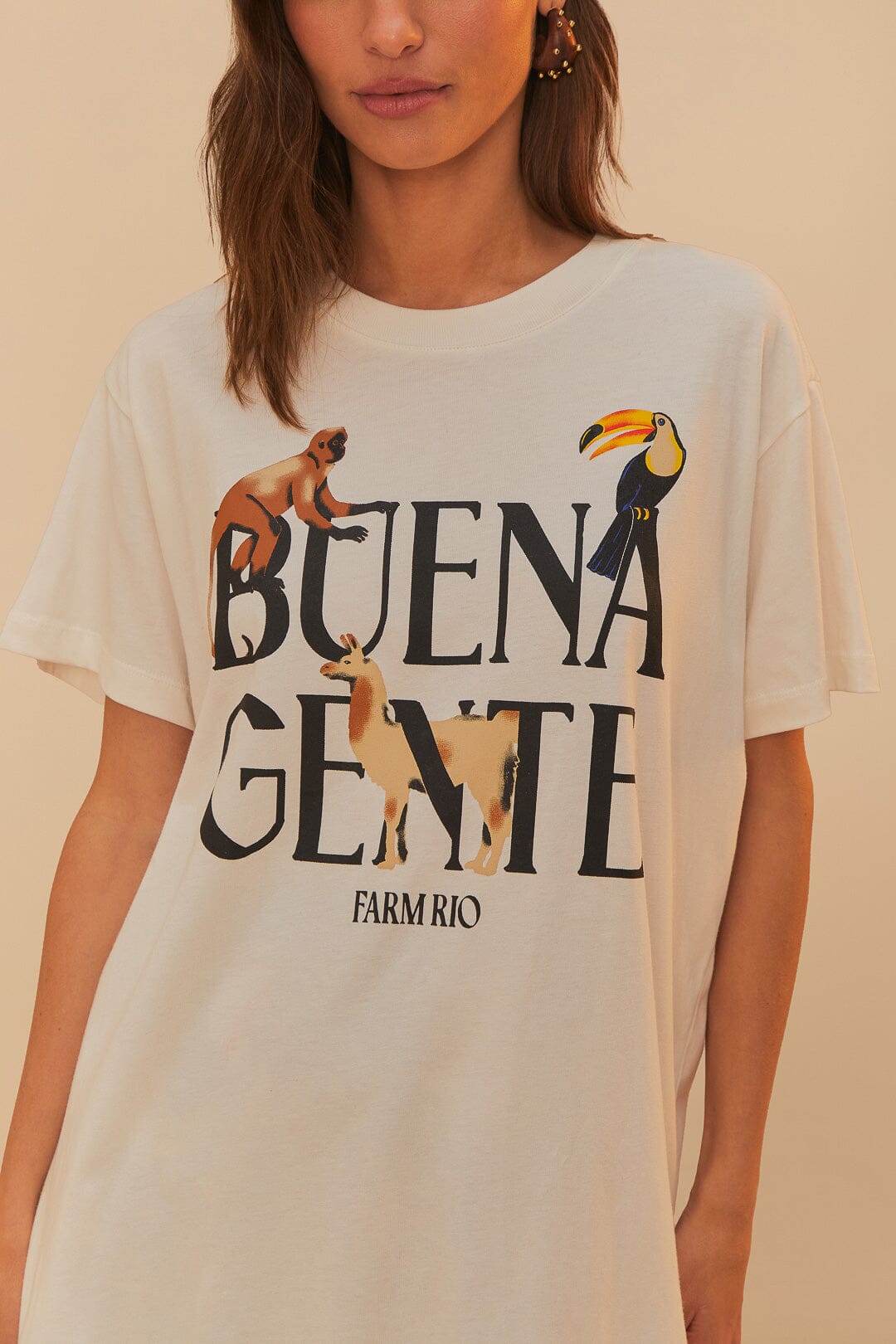 Off-White Buena Gente Relaxed T-Shirt | FARM Rio Online
