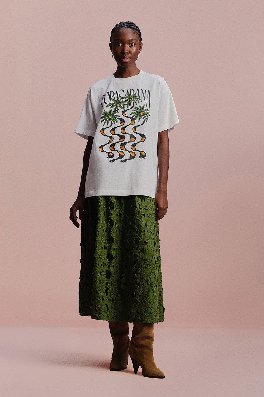 Off-White Copacabana Relaxed Organic Cotton T-Shirt | FARM Rio