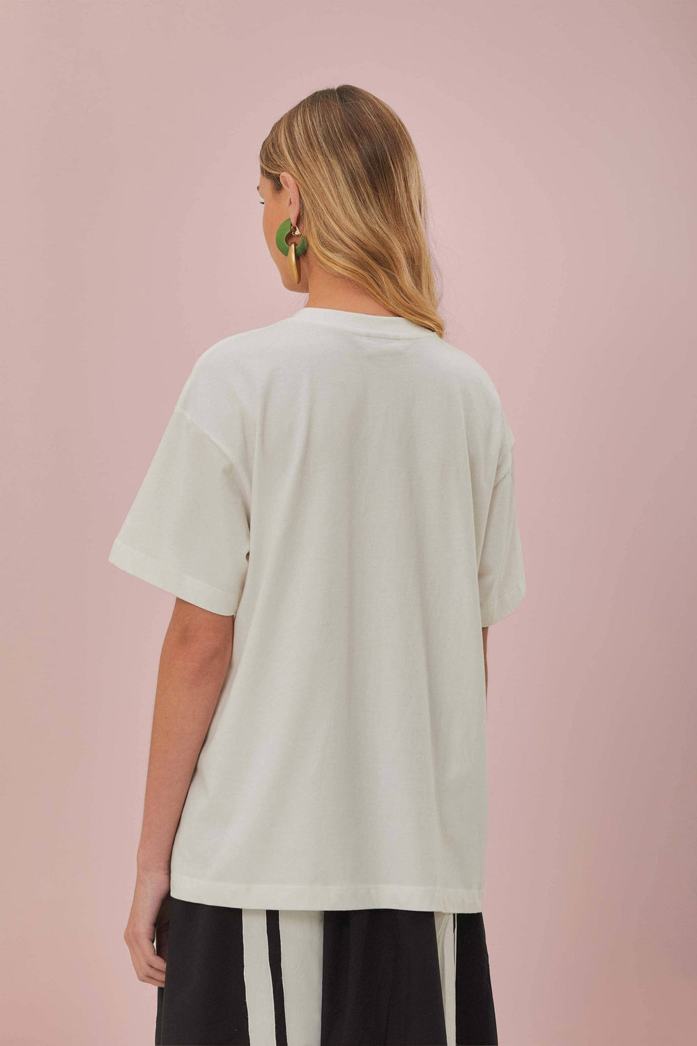 Off-White Copacabana Relaxed Organic Cotton T-Shirt | FARM Rio