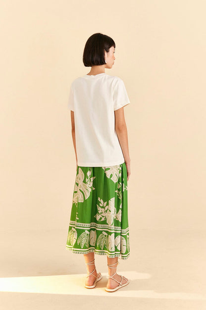Off-White Peppers Organic Cotton T-shirt | FARM Rio Online