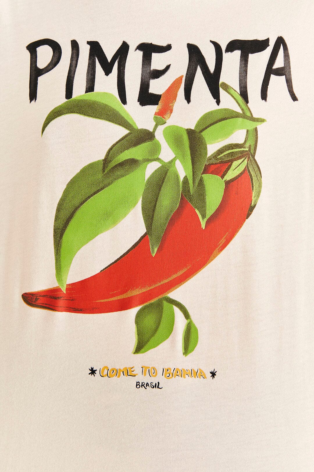 Off-White Peppers Organic Cotton T-shirt | FARM Rio Online