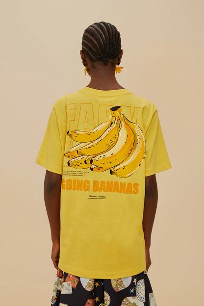 Pink Tropical Bananas Organic Cotton Relaxed T-Shirt | FARM Rio Near Me