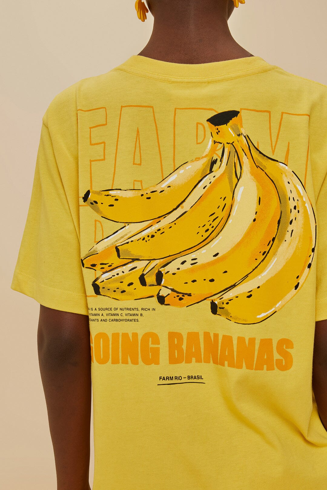 Pink Tropical Bananas Organic Cotton Relaxed T-Shirt | FARM Rio Near Me