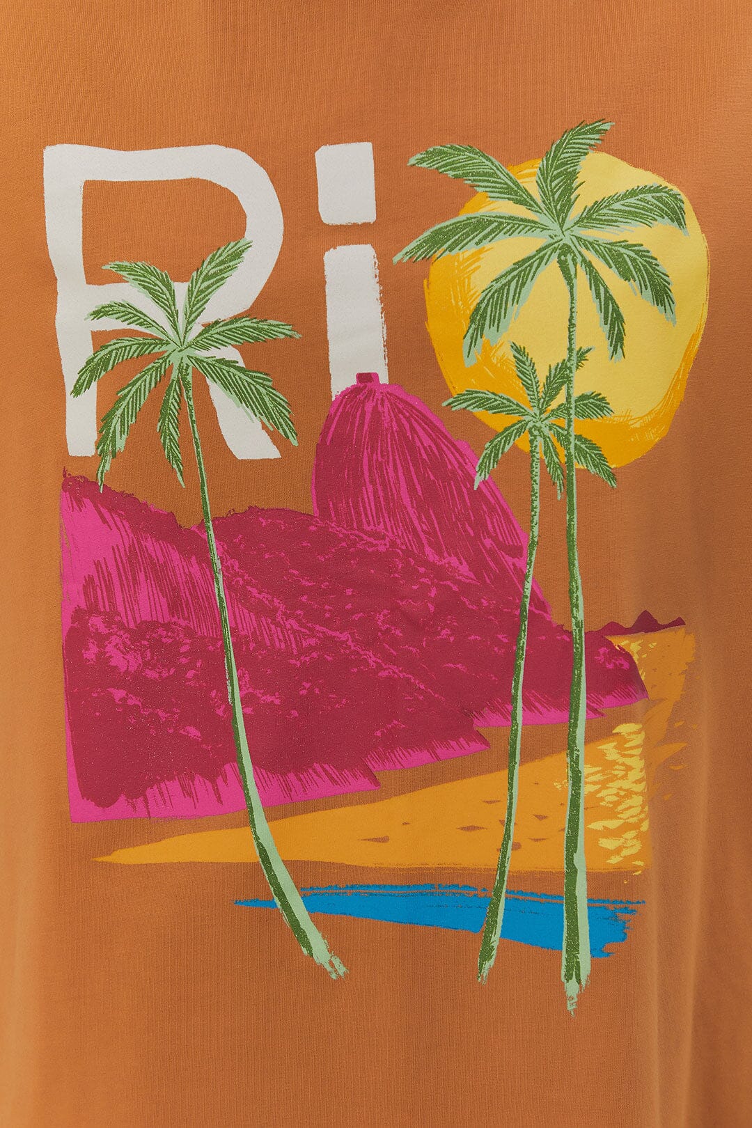 Caramel Rio Organic Cotton Relaxed T-Shirt | FARM Rio Outlet