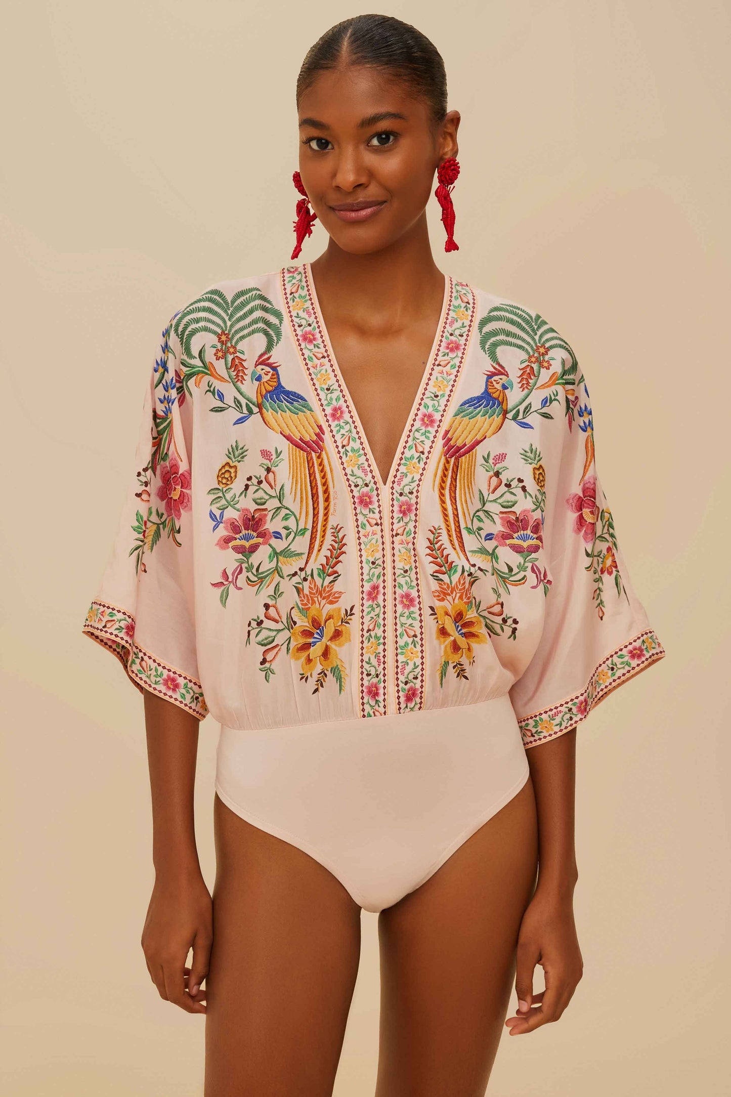 Pink Delicate Forest Bodysuit | FARM Rio US