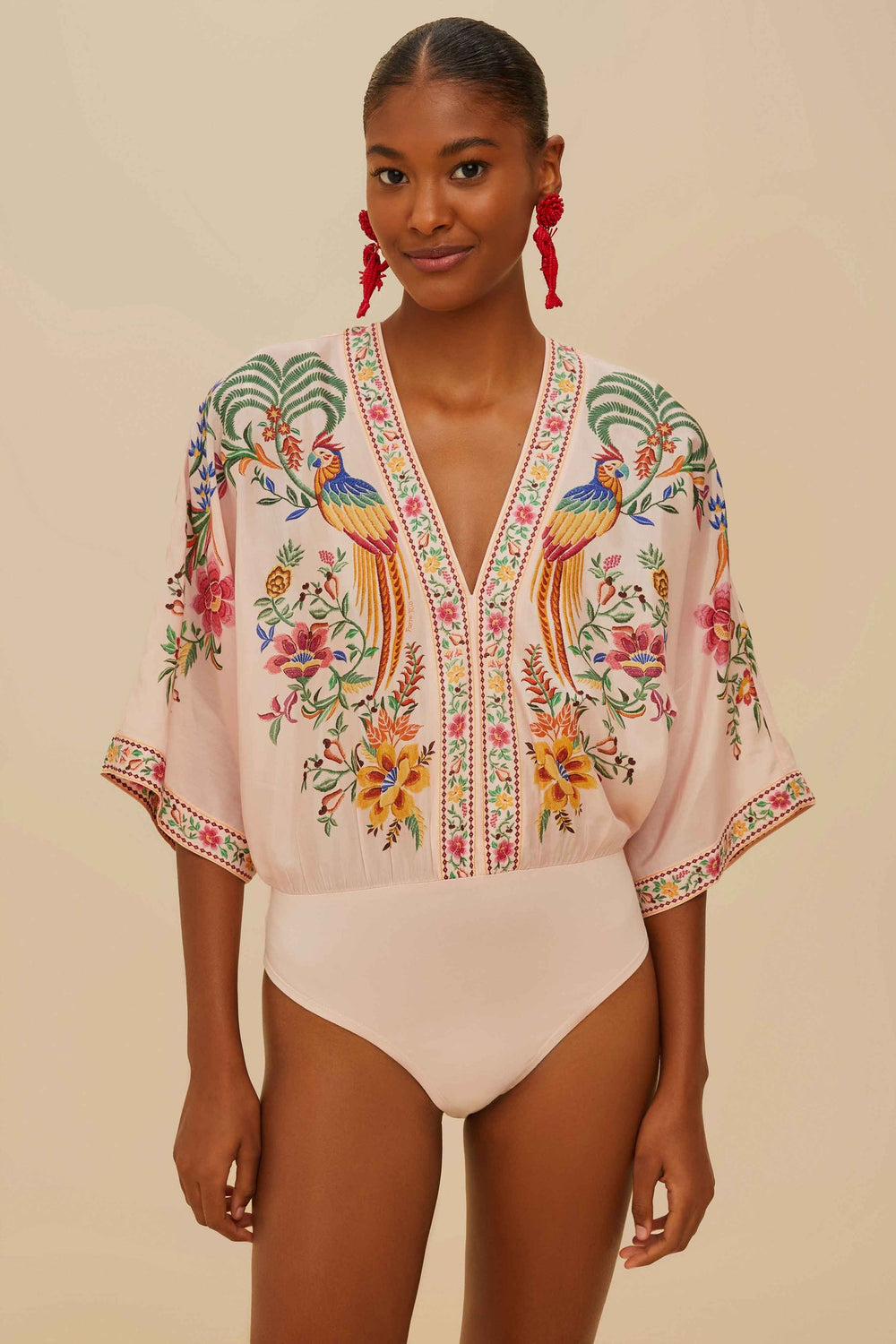 Pink Delicate Forest Bodysuit | FARM Rio US