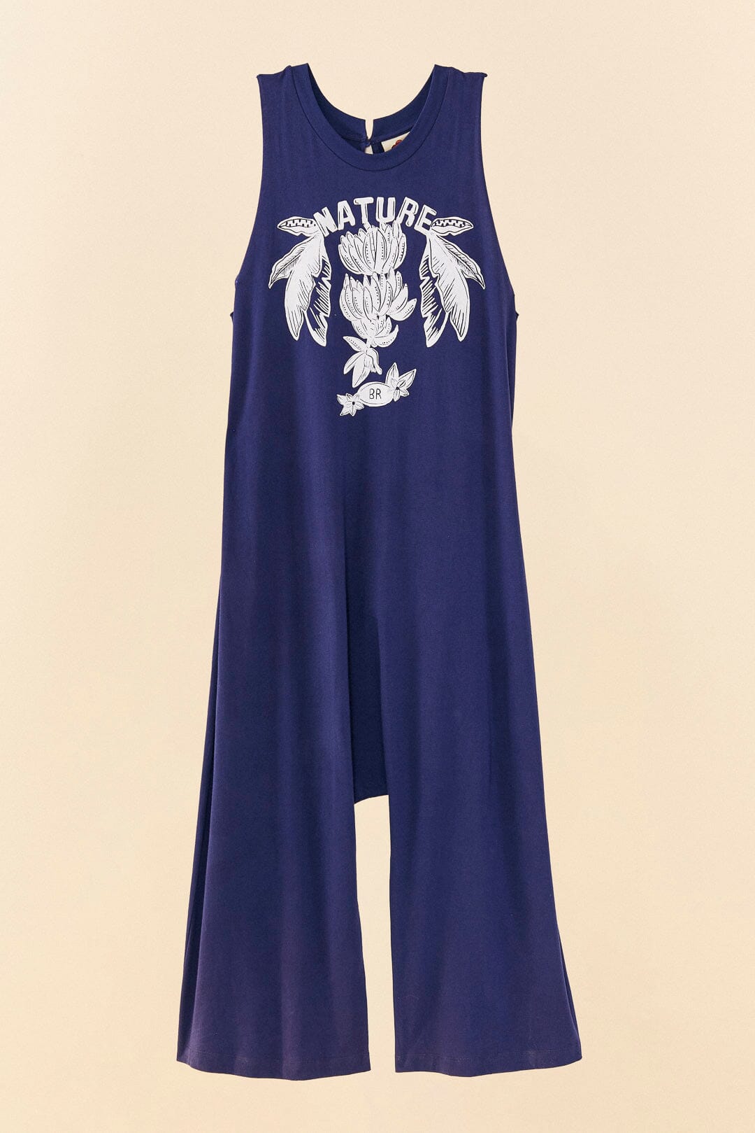 Navy Blue Nature Organic Cotton Jumpsuit | FARM Rio On Sale